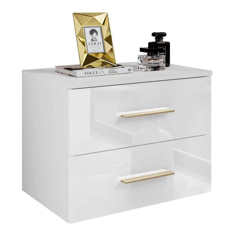 55cm W Manufactured Wood Bedside Table