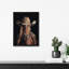 Horse Wearing a Western Cowboy Hat by The Creative Bunch Studio Framed Wall Art Print-49791998-49791999