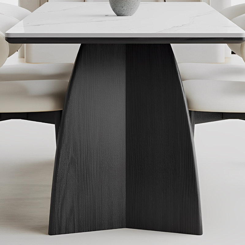Rectangular Rock plate Dining Table sets, 29.52"H x 59.05"L x 31.49"W