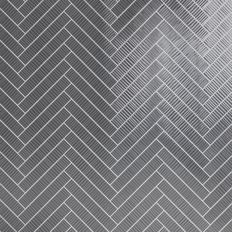 Nova 1.97 in. X 11.81 in. Polished Ceramic Subway Wall Tile, Iron Gray Décor