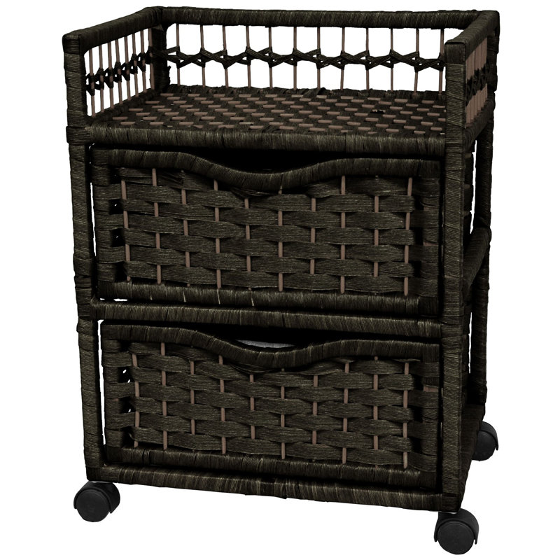 Commode de rangement à 2 tiroirs Aimee, Noir