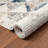 Dequone Ivory/Gray/Blue Geometric High-Low Area Rug-940293560