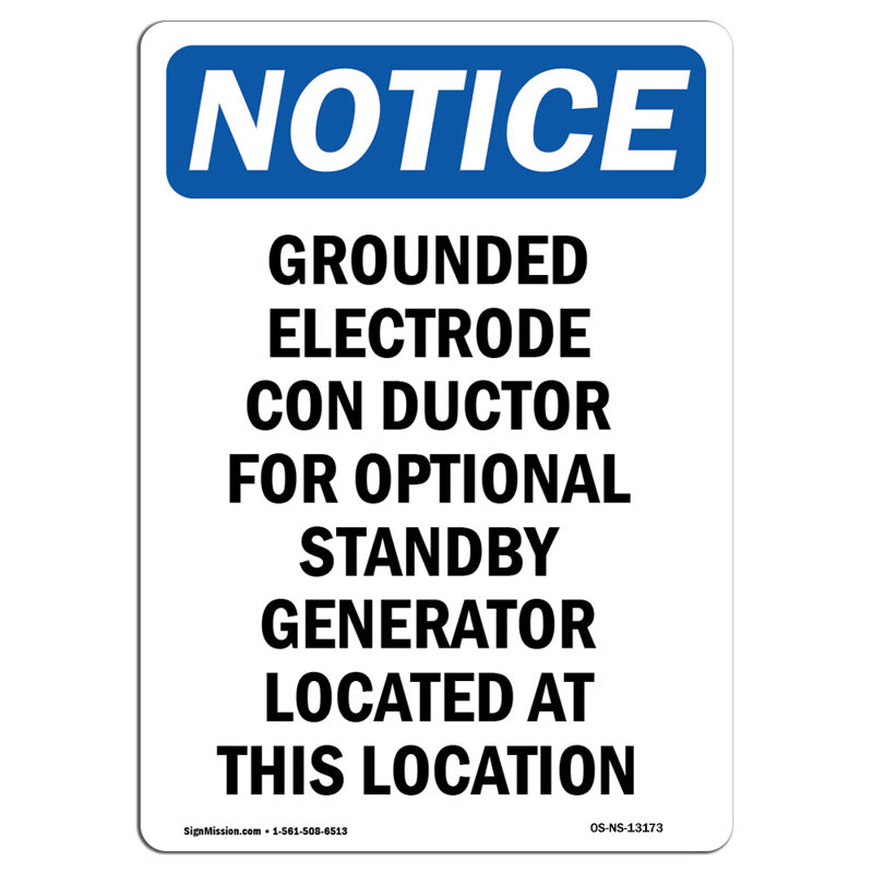 Grounded Electrode Conductor for Sign