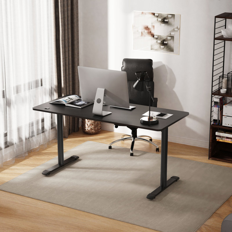 Metal Base Computer Desk, Black