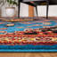 Emeri Southwestern Blue / Black Area Rug-760627052
