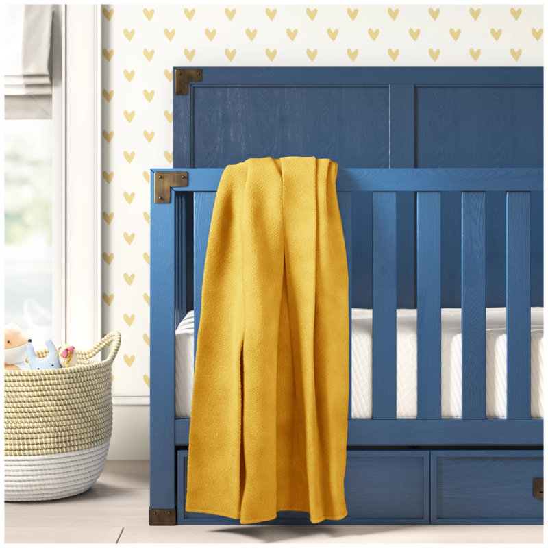 Lacey-Louise 100% Polyester Soft Reversible Mink Faux Plush Fur Fleece Throw/ Blanket, Yellow, W150 x L200cm