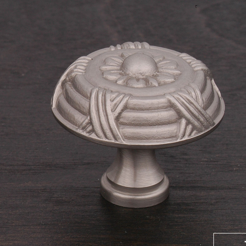 CK Series 1 1/2" Diameter Mushroom Knob, Satin Nickel (Pewter), Large