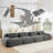 4-seat sofa soft corduroy fabric 32D high-resilience sponge pet-friendly ergonomic design full compression vacuum packaging free combination no assembly for bedrooms studies-118321424