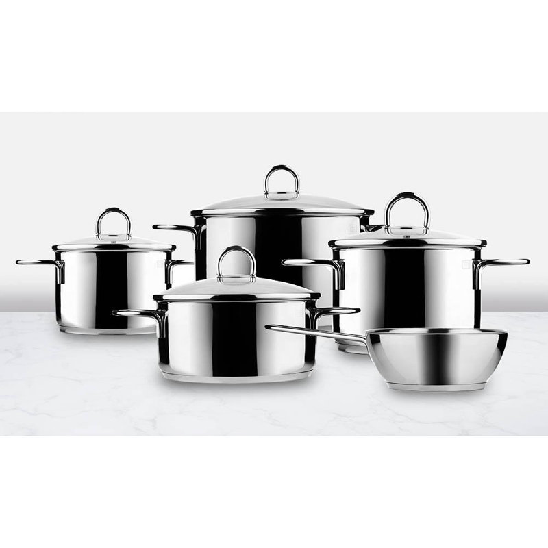 Ensemble de cuisine classique en acier inoxydable 9 pièces Hutch Kitchen