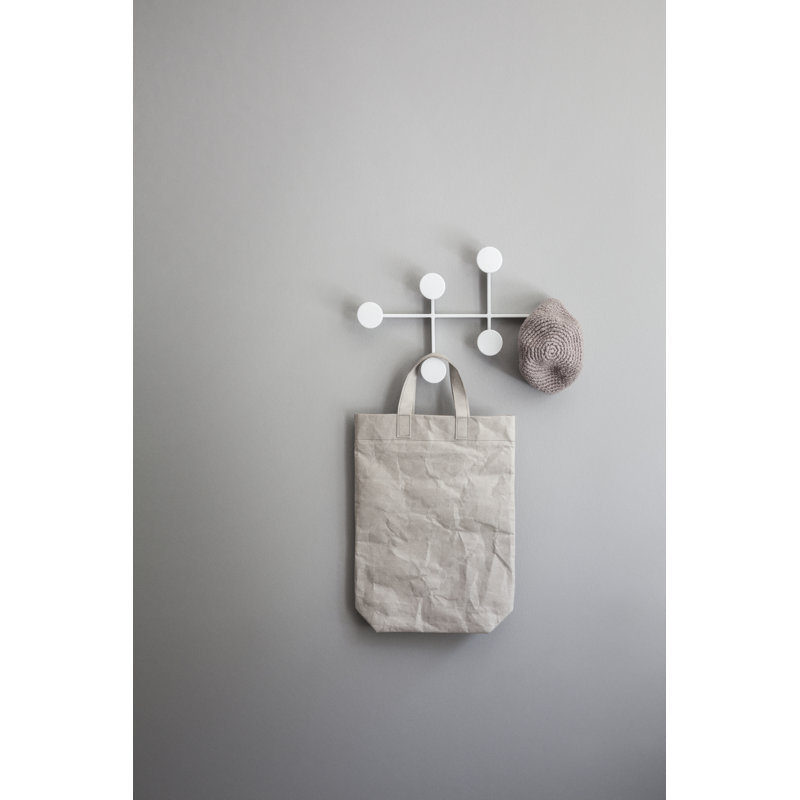 Afteroom 6 - Hook Wall Mounted Coat Rack, Powder Coated White