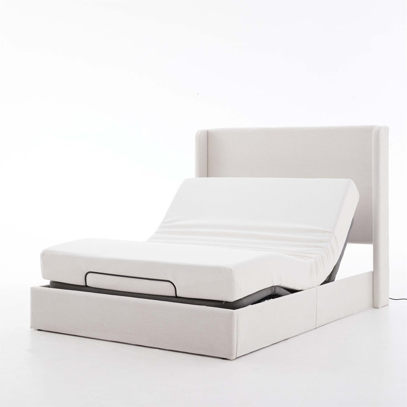 Base de lit réglable ergonomique Caron 4.0, base électrique avec télécommande sans fil, masseur et inclinaison de la tête / du pied