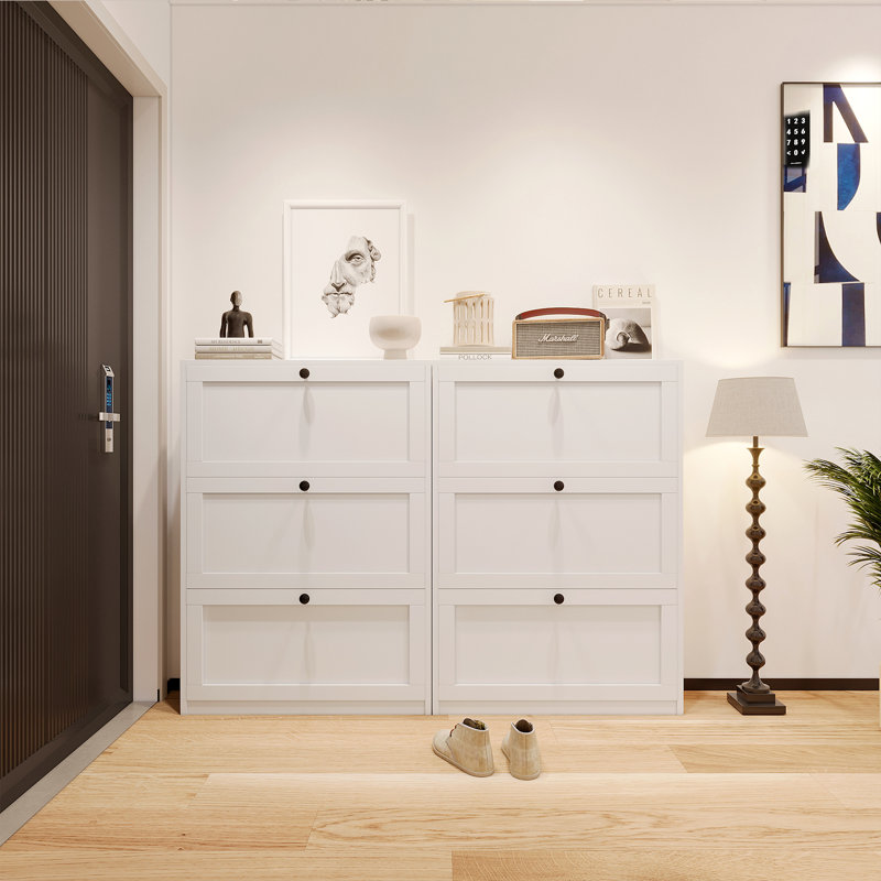 Armoire de rangement pour chaussures 36 paires, Blanc