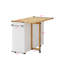Chariot pour îlot de cuisine avec armoire à 2 portes et trois tiroirs, largeur de 43,31 pouces avec support à épices, porte-serviettes