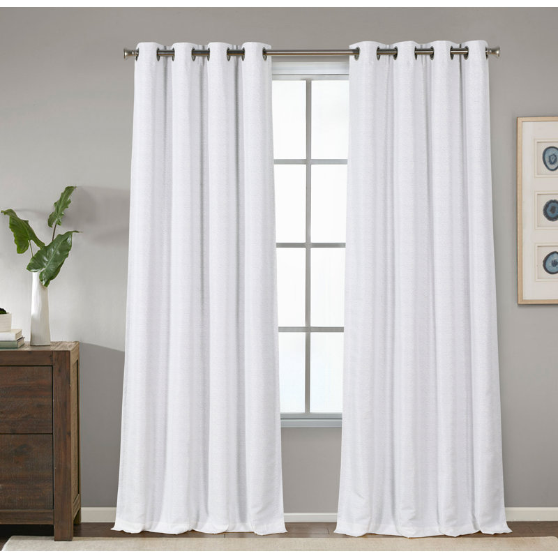 Goliath Curtain Single Panel, White, 52" W x 63" L