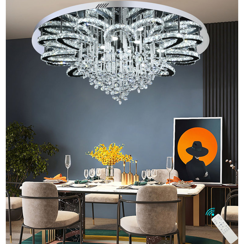 Lustre empire en cristal 16 lumières avec détails en cristal