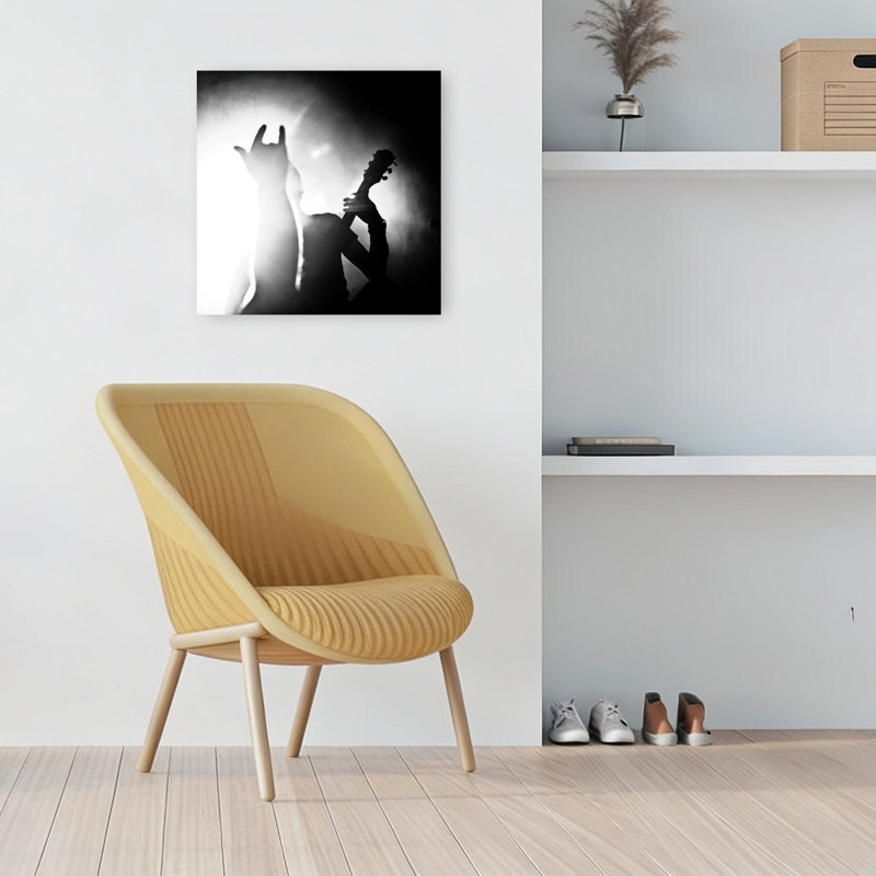 Rock On Concert Hand Dramatic Abstract Contemporary Architecture Landscape Wall Art Print 1 Piece Wrapped Canvas Wall Art