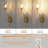 Dimmable Metal Wall Sconces with Petal Shaped Glass Shade-1870849104