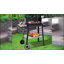 Barbecue au charbon portatif avec tablettes de rangement et roulettes Outsunny