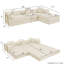 Canapé modulaire en forme de L de 108 po avec méridienne convertible, siège profond, comme un nuage, canapé-lit pliant sans assemblage avec dossier amovible.-2000073225