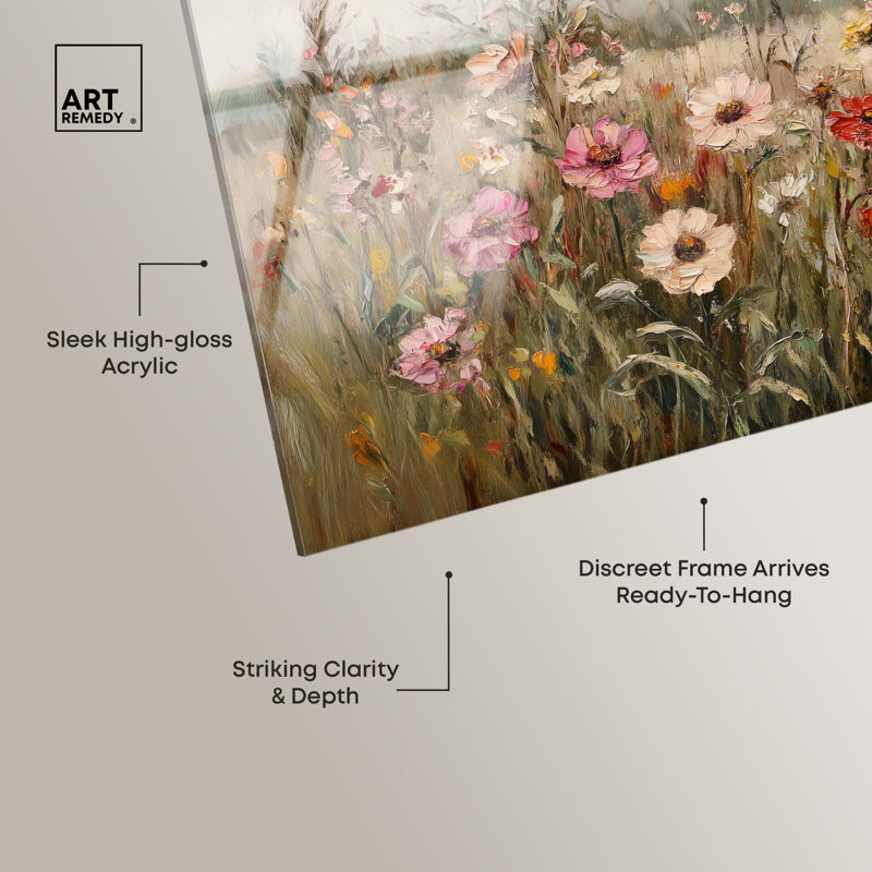 Art mural paysage rétro Vintage Blooms I par Art Remedy, prêt à être accroché, H 10 po x l 15 po