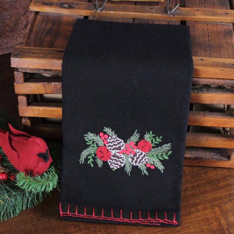 C Pinecones & Bells Towel