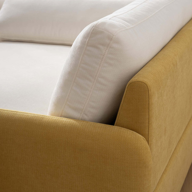 Fauteuil surdimensionné en chenille simple, fauteuil d'appoint large et profond, fauteuil rembourré moderne et confortable, canapé-lit à couleur contrastante avec coussins pour le salon, appartement, chambre à coucher