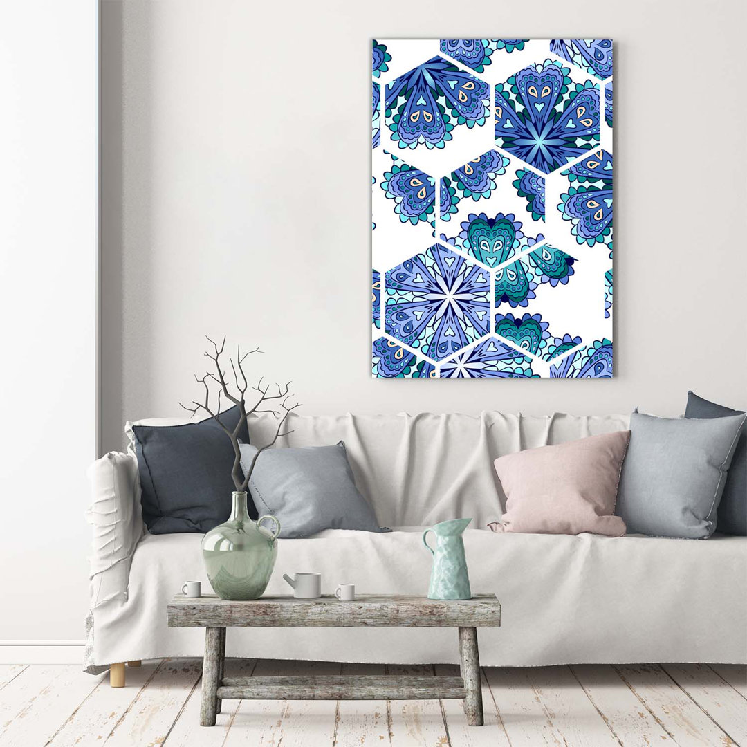 Elemente des Mandalas - Kunstdrucke auf Leinwand - Wrapped Canvas