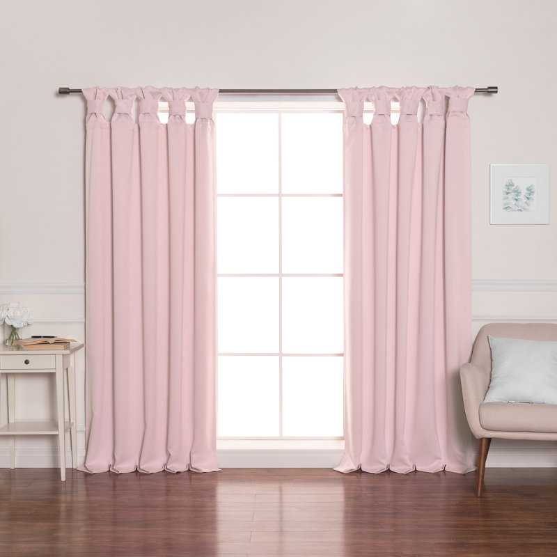 Molloy Insulating Curtain Pair, l 52" x L 63", Rose pâle