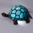 Tiffany Tortoise Lamp Small Stained Glass Turtle Desk Lamp 8X5X4 Inch Animal Antique Accent Table Light (Turtle)-1909213513