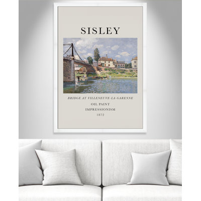 Old Masters Collection " The Bridge At Villeneuve " by Alfred Sisley