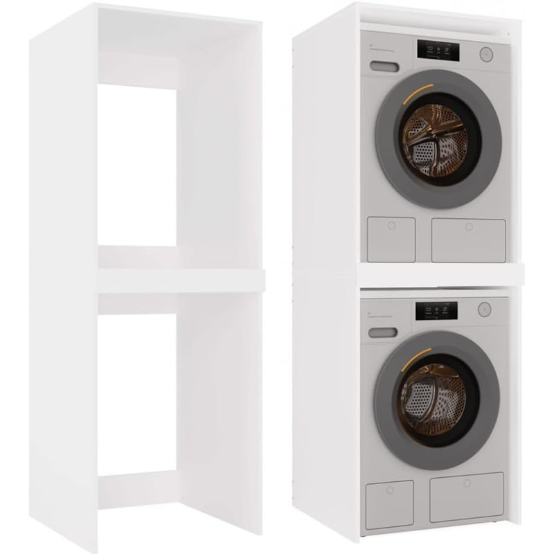 Manufactured Wood Laundry Room Organiser, WHITE