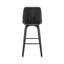 Tabouret de bar pivotant Quorin 30 po avec siège en similicuir gris et structure en bois noir-134637305