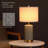 Classic Ceramic - Battery Powered Table Lamp, Rechargeable Cordless Ceramic Lamp, Full-Size 24 Inch Height, 4-Level Dimming, Smart Safety Protection, Type-C Fast Charging, LED Bulb Included-1304511097-1304511093