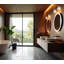 Meuble-lavabo 2 lumières noir mat Andree-123223159