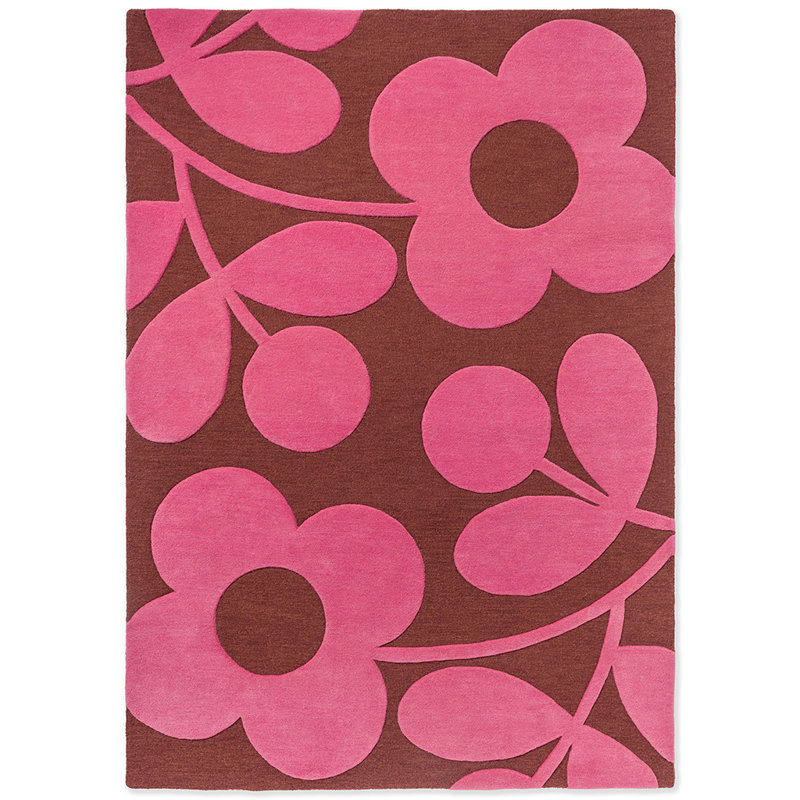 Wool Floral Area Rug, Rectangle 5'3" x 7'6"