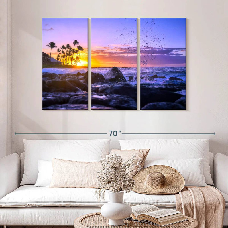 Gillard Kauai - lever de soleil mauve, H 20 po x l 33 po