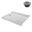 Base de douche en acrylique blanc brillant avec drain à gauche 42 po x 34 po Streamline