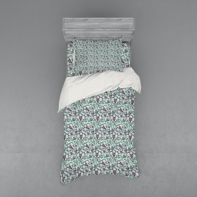 Farmhouse / Country Polyester Floral Duvet Cover