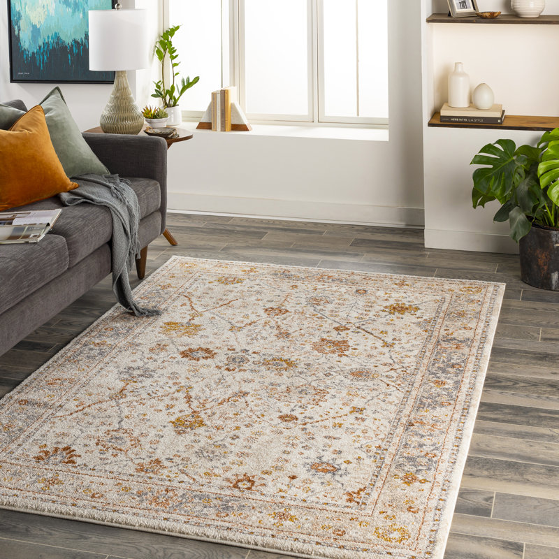 Tapis oriental tissé à la machine Hodder, Rectangle 5 pi 3 po x 7 pi 3 po