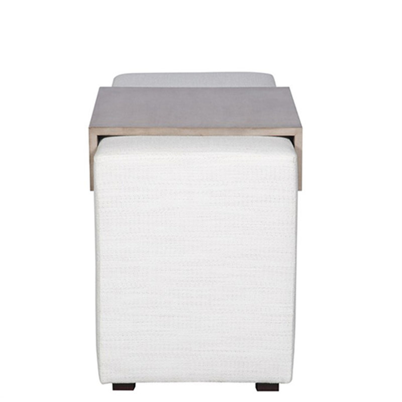 Plateau pour table rembourrée, Gris colombe