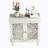 Accent Cabinet, 2-Door Display Storage Cabinet, Sideboard With Adjustable Shelf And Solid Wood Legs-1323009546