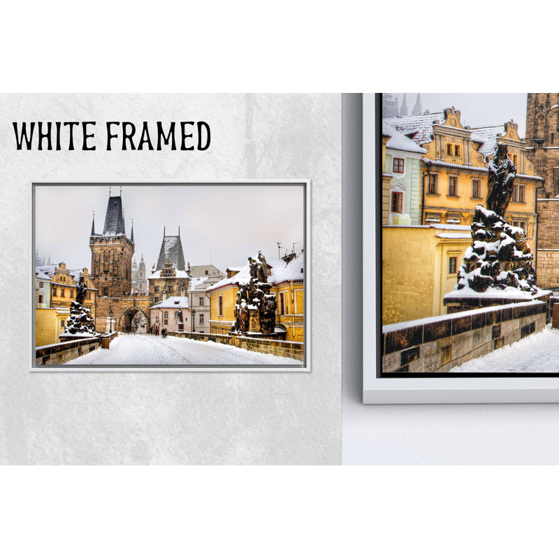 «Winter in Prague», reproduction de paysage urbain pour décor moderne, 1P, 63,1 po H x 102,4 po l