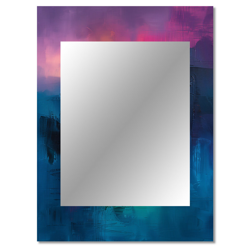 Miroir mural noir et rose, 40 po x 30 po
