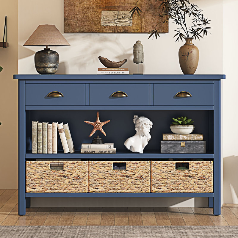 Console console avec tiroirs de rangement, Marine