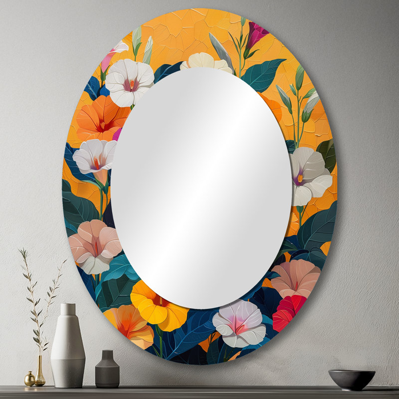 Miroir mural orange orange, 43 po x 33 po