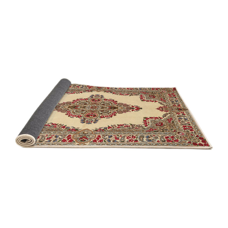 Tapis gris/beige/crème traditionnel, Rond 6 pi