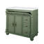 Meuble-lavabo de 36 po de style médiéval avec lavabo et rangement polyvalent-128977326