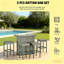 Outdoor Table And Chairs,5 Piece Rattan Bar Set,Conversation Table And Chairs Set