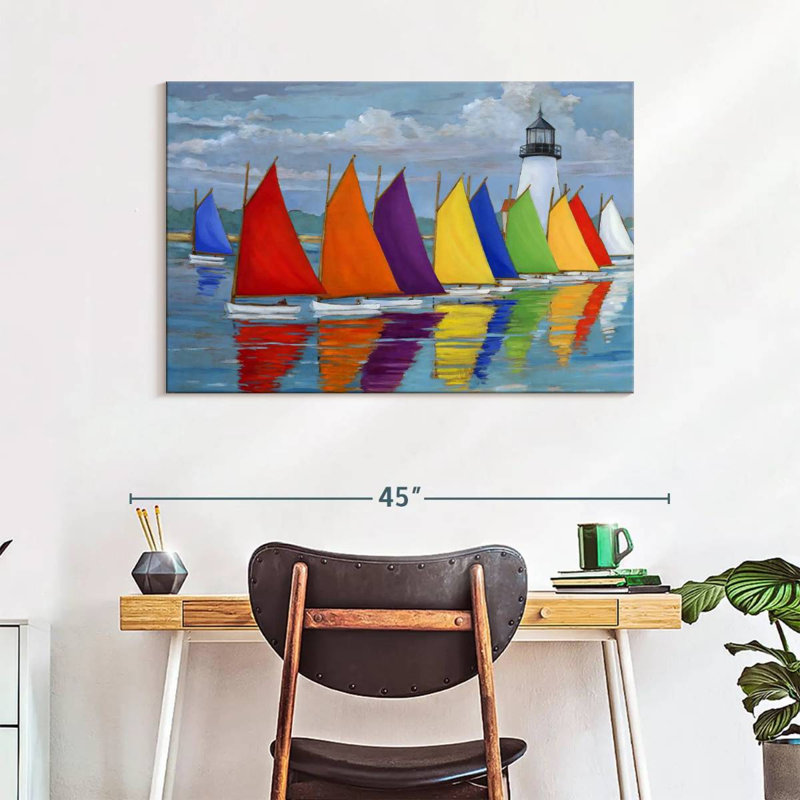 Mehar Rainbow Fleet, 26" H x 39" W