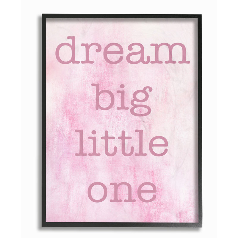 Art encadré, "Dream Big Little One", H 14 po x l 11 po x P 1,5 po